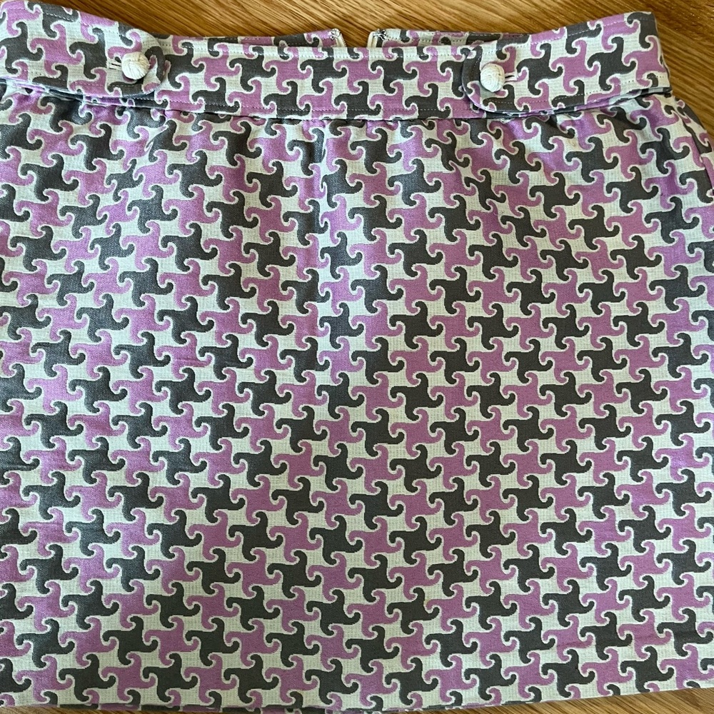 Vineyard Vines Women's Pink & Gray Patterned A-Line Mini‎ Skirt Size 8